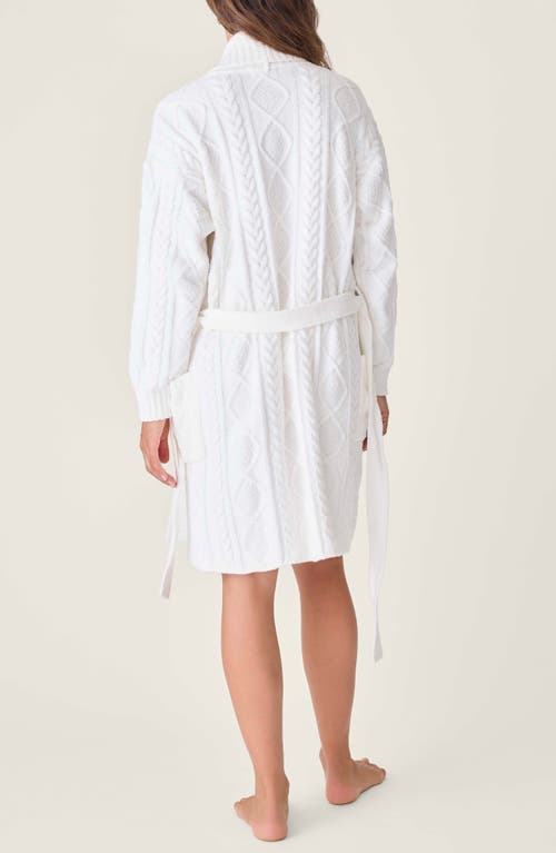 Pj Salvage Cable Knit Robe In White