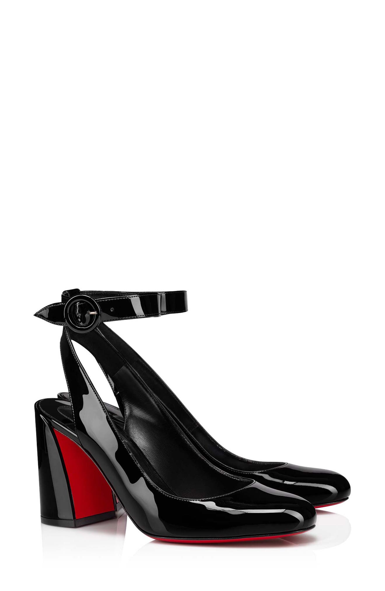 Christian Louboutin Miss Sab Slingback Pump, Main, color, B439 Black/ Lin Black