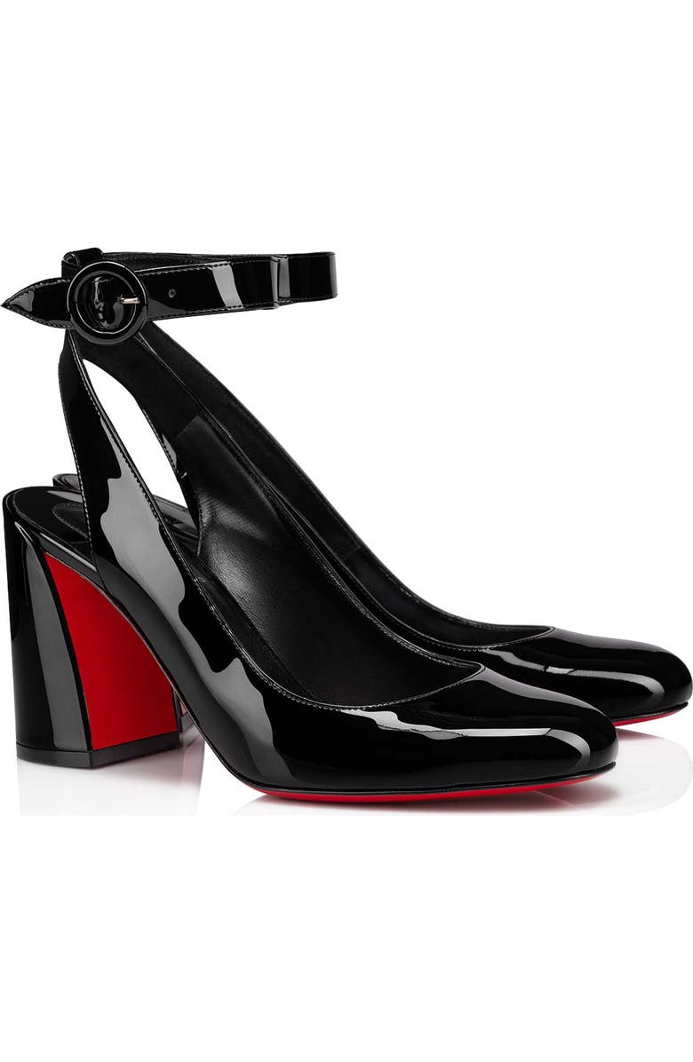 Christian Louboutin Miss Sab Slingback Pump, Main, color, B439 Black/ Lin Black