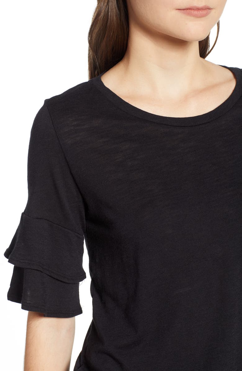 Amour Vert Uma Ruffle Sleeve Tee, Alternate, color, 