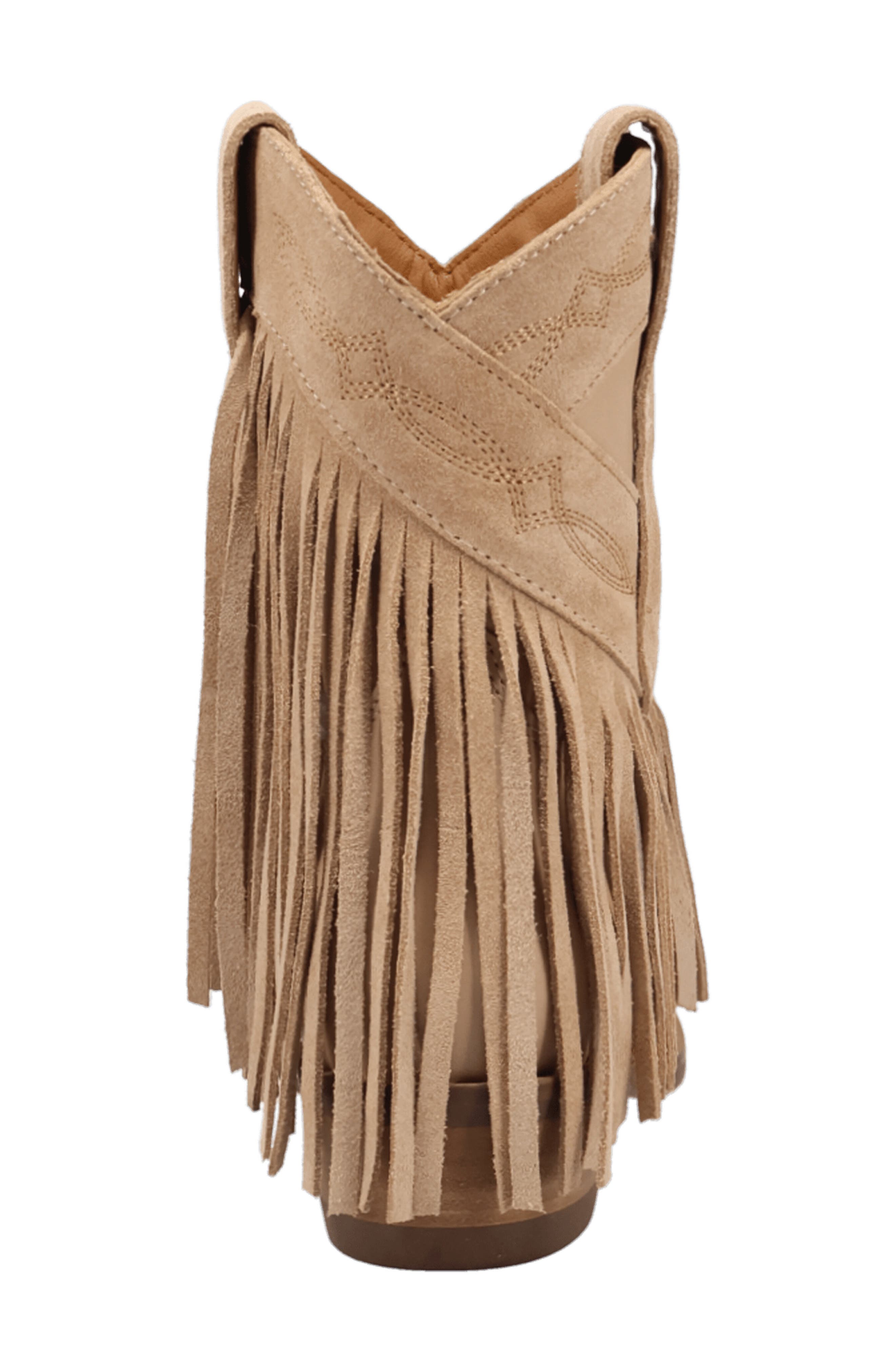 Last Ride Fringe Western Boot, Alternate, color, SAND