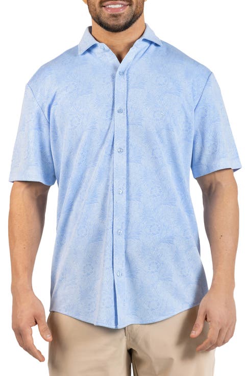 Tropical Short Sleeve Button-Up Shirt
