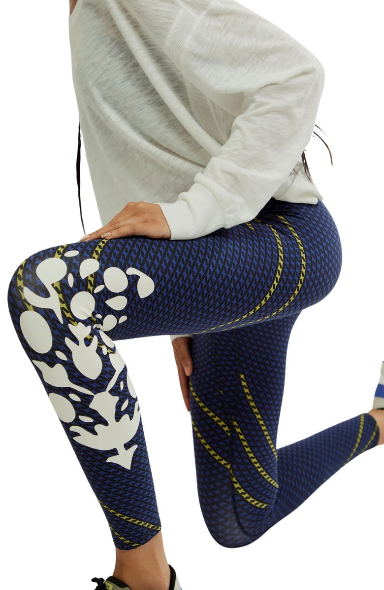 Free People FP Movement Never Better Graphic Leggings, Alternate, color, 