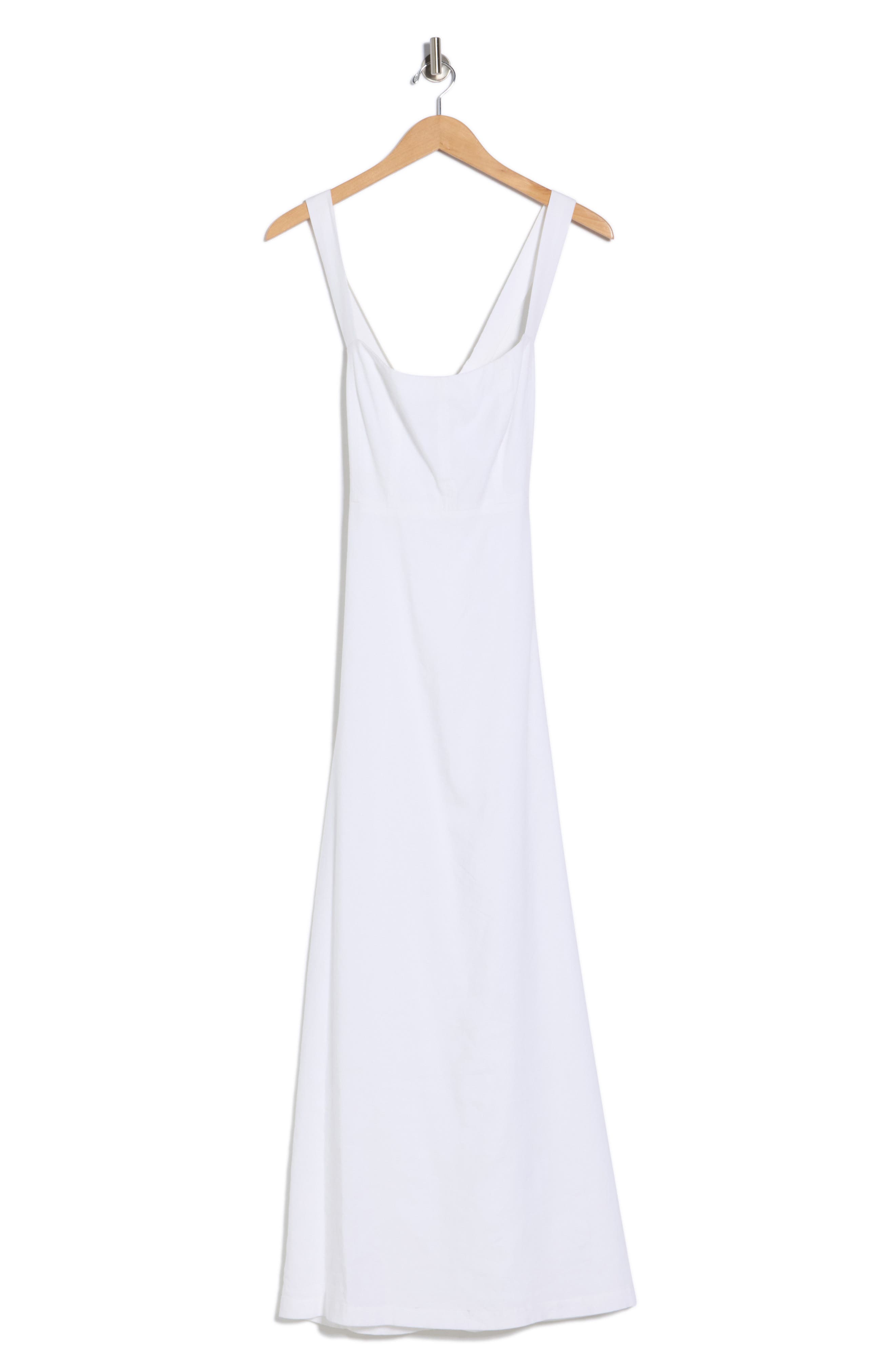 Theory Seamed Linen Blend Maxi Dress