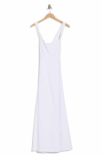 Theory Seamed Linen Blend Maxi Dress