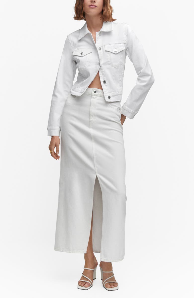 MANGO Stretch Denim Jacket, Alternate, color,