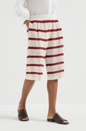 Brunello Cucinelli Cotton net knit Bermuda shorts