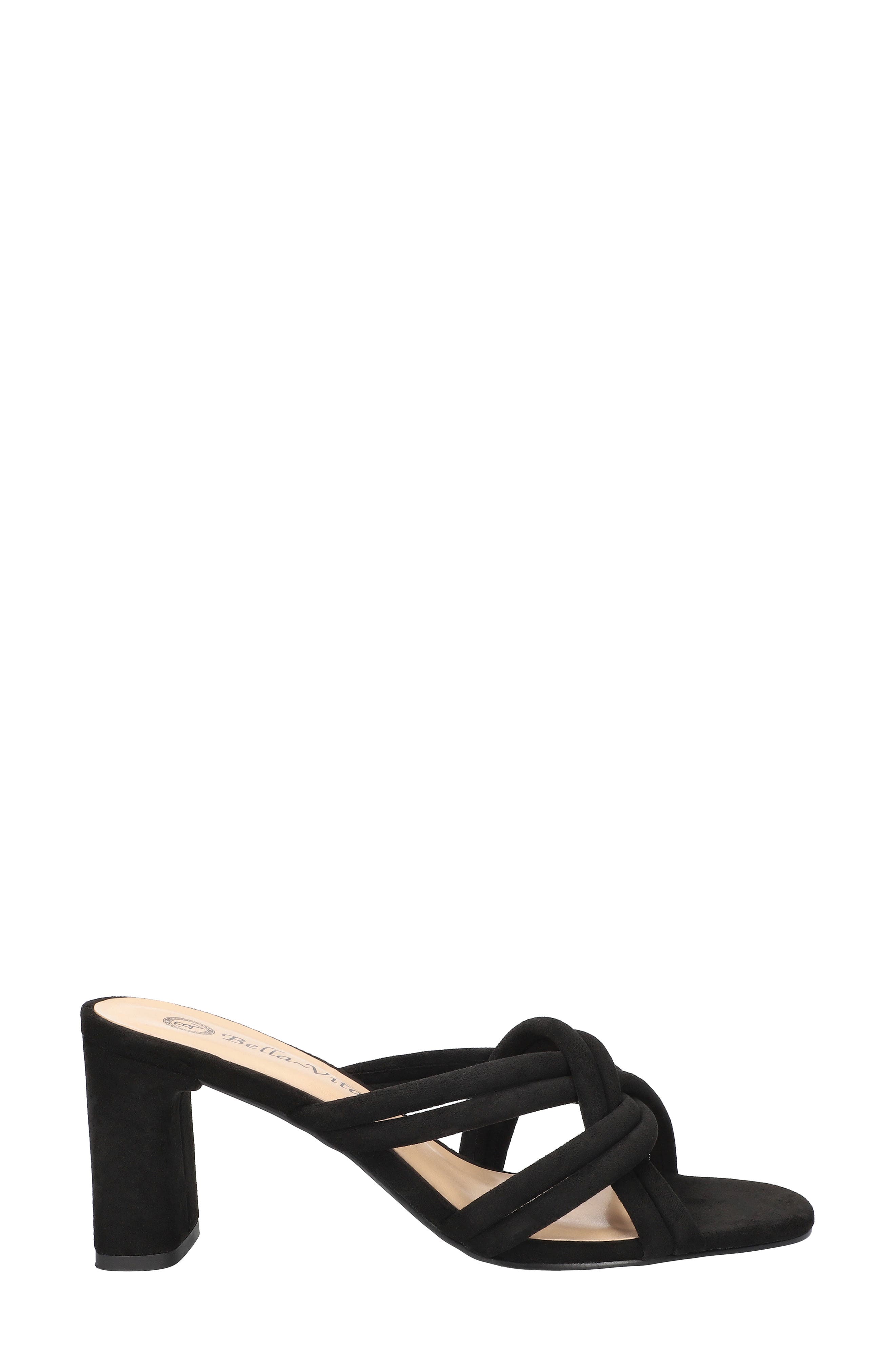 Bella Vita Carmen Slide Sandal, Alternate, color, Black Suede