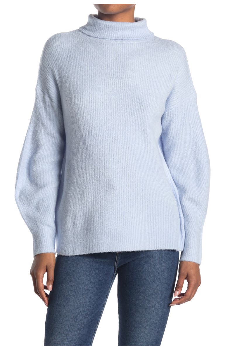 French Connection Flossy Ribbed Turtleneck Sweater, Main, color, 