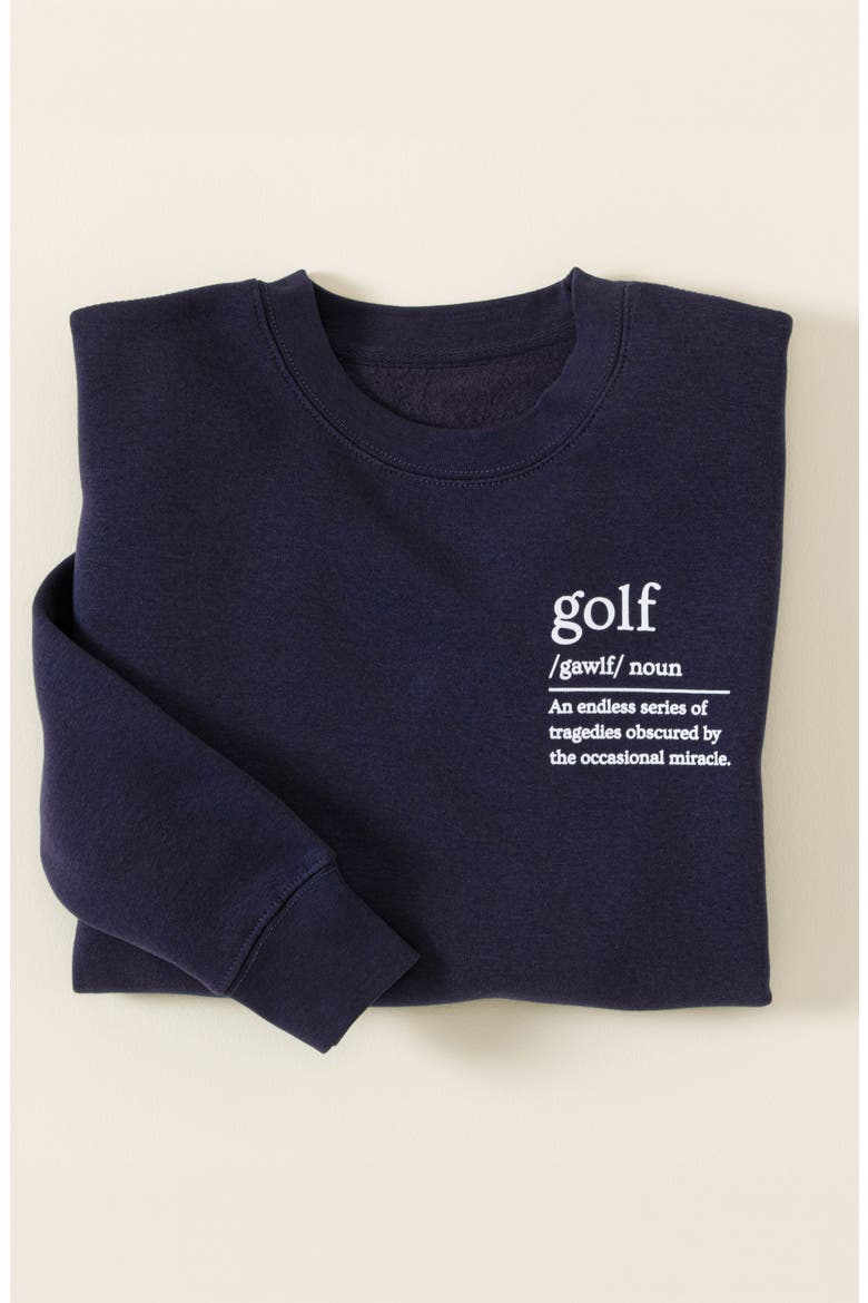 The Definition of Golf Sweatshirt, Alternate, color, Navy Blue