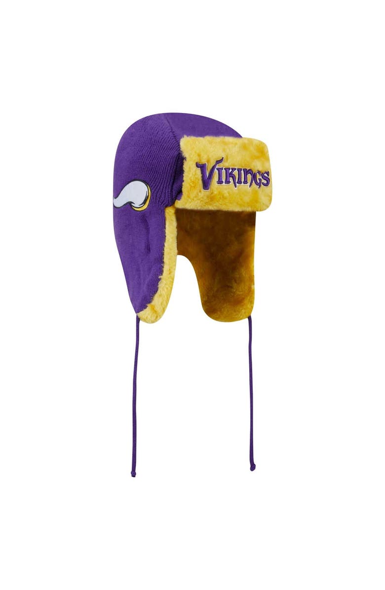 New Era Men's New Era Purple Minnesota Vikings Helmet Head Trapper Knit Hat, Alternate, color, Purple