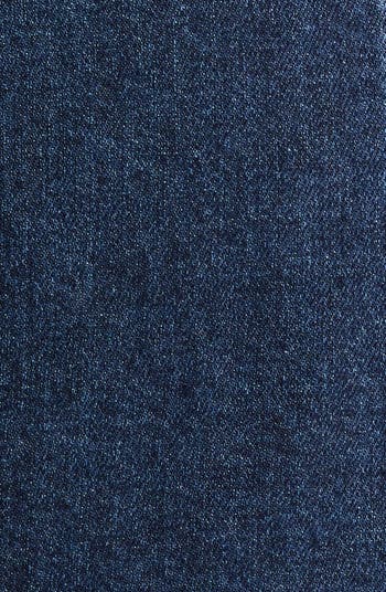 Marsha Floral Appliqué Tie Waist Denim Dress