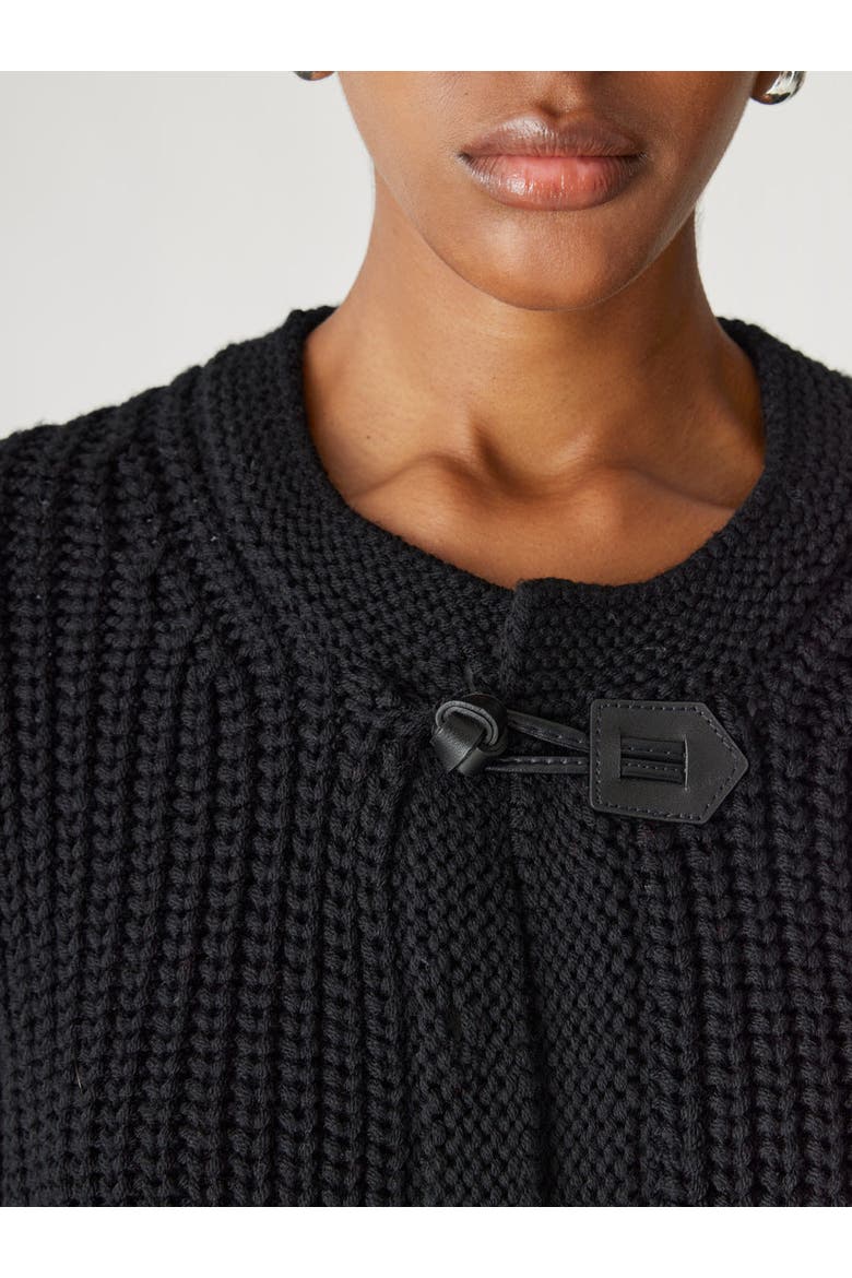 Novelty Wool Toggle Cardi, Alternate, color, BLACK