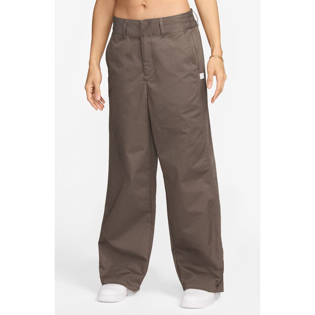 Nike Structured Twill Pants In Mink Brown/mink Brown