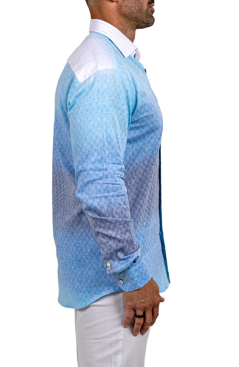 Maceoo Fibonacci Marthy Contemporary Fit Button-Up Shirt, Alternate, color, Blue