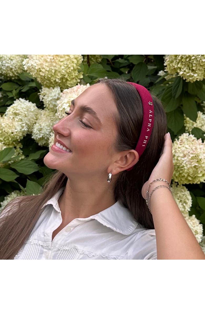 Lele Sadoughi Alpha Phi Charlotte Headband, Alternate, color, Wine 600