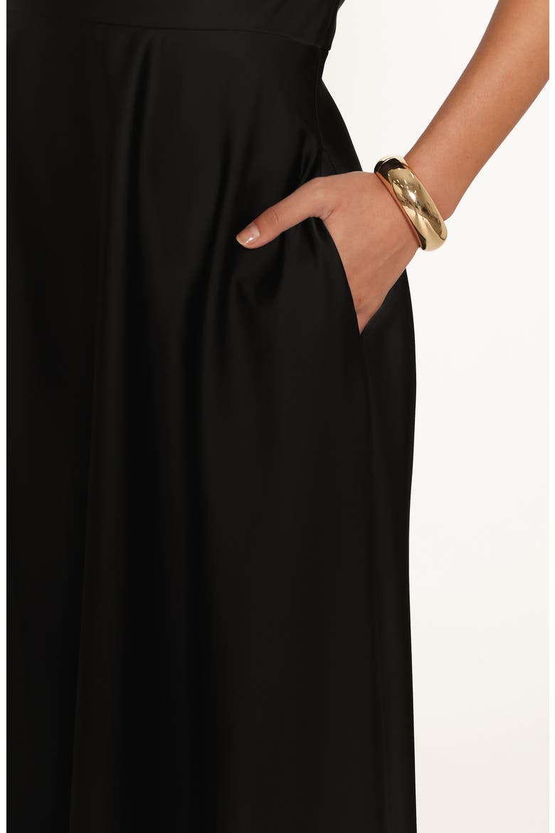 Alyce Asymmetrical Maxi Dress, Alternate, color, BLACK