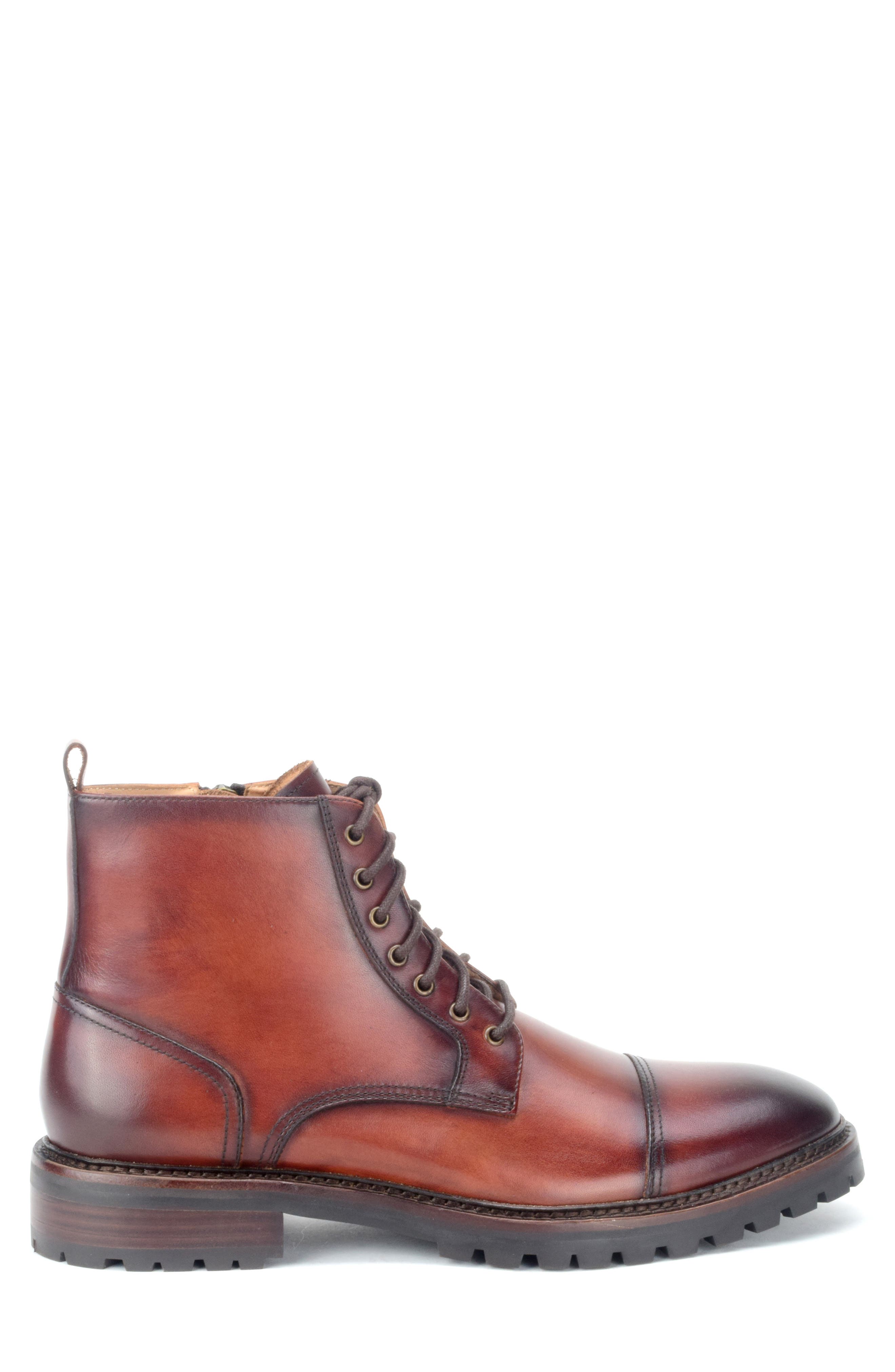 Tinley Cap Toe Boot, Alternate, color, CHESTNUT