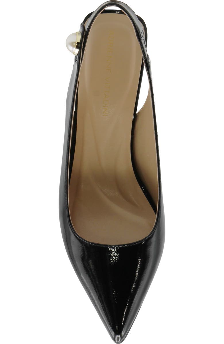 Adrienne Vittadini Sagan Pointed Toe Slingback Pump, Alternate, color, Black Patent