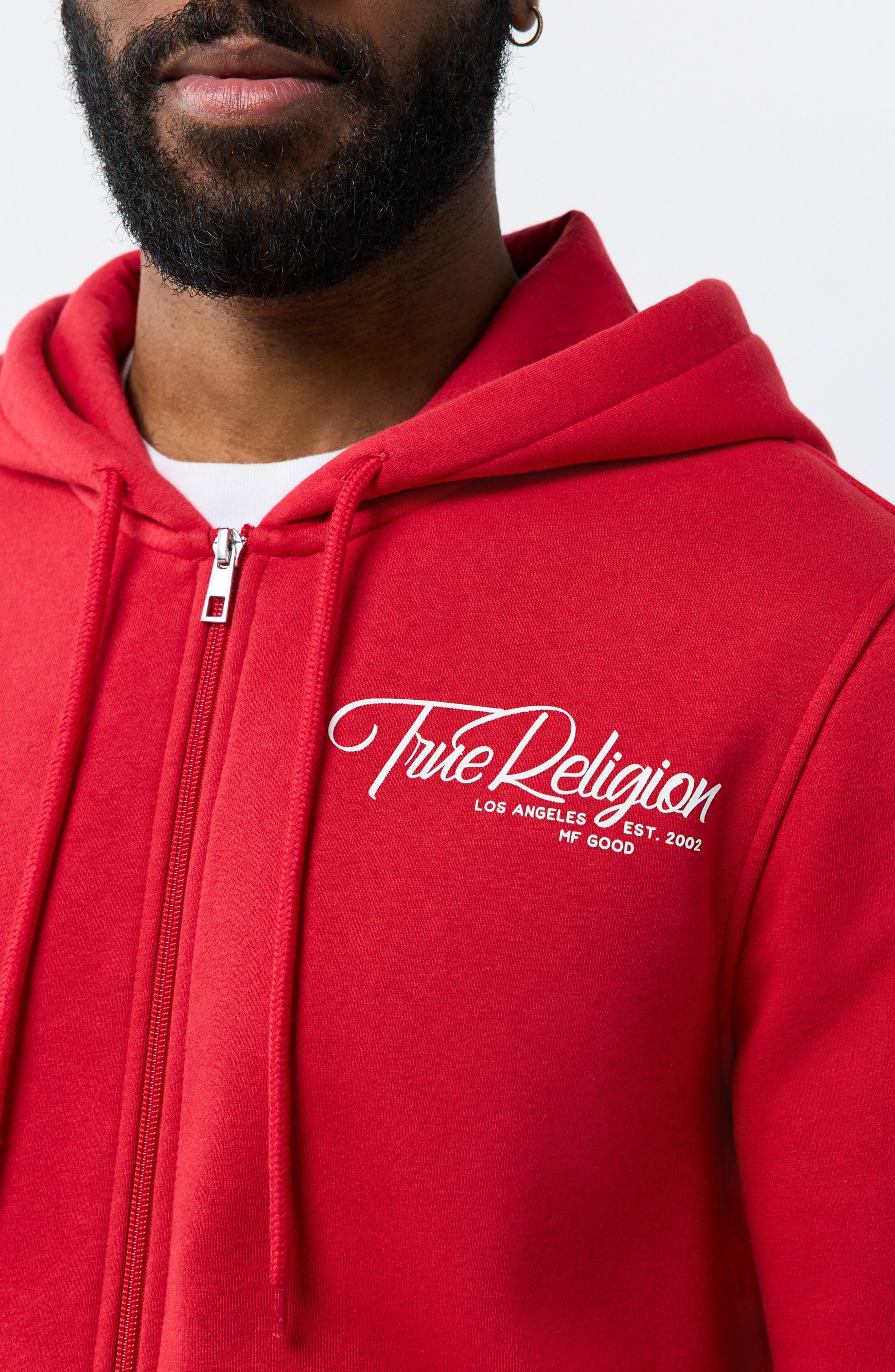 True Religion Ribbon Sketch Full Zip Hoodie (Men) | Nordstromrack