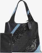 3.1 Phillip Lim Lace Patchwork Denim Market Tote