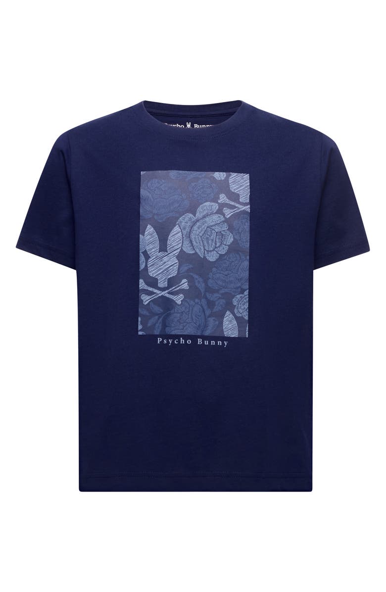 Psycho Bunny Kids' Rowen Graphic T-Shirt, Main, color, Evening Blue