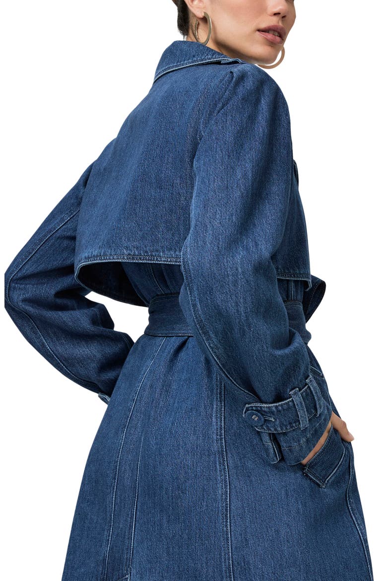 Raina Denim Trench Coat, Alternate, color, RYLIE