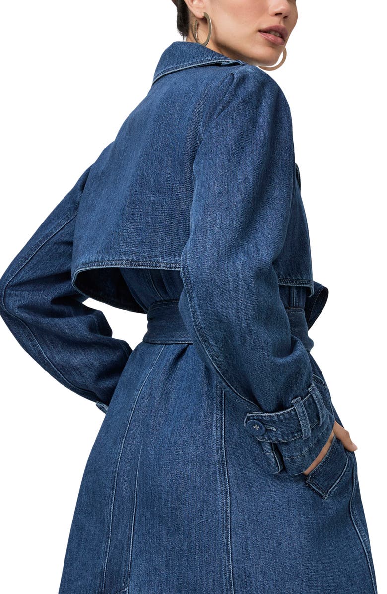 PAIGE Raina Denim Trench Coat, Alternate, color, Rylie