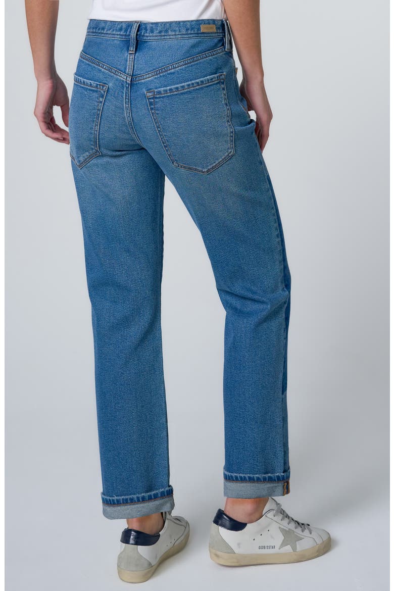 Sloane Slouchy High Waist Girlfriend Jeans, Alternate, color, FRONTIER BLUE