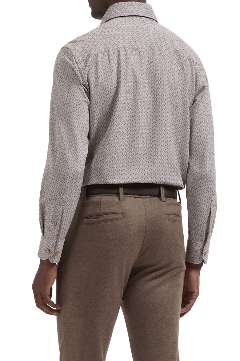 Devon OoohCotton® Print Button-Up Shirt, Alternate, color, CAMEL