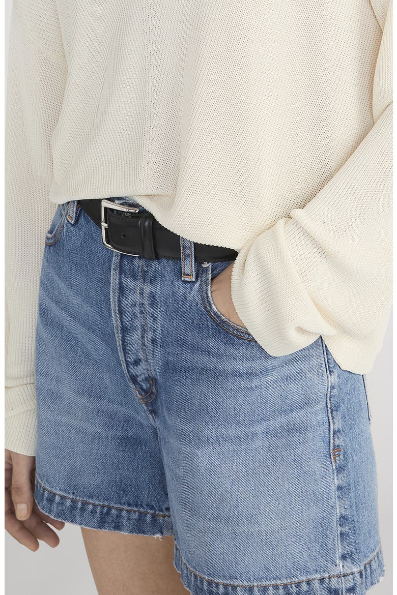 The Everyday High Waist Denim Shorts, Alternate, color, TEMPO