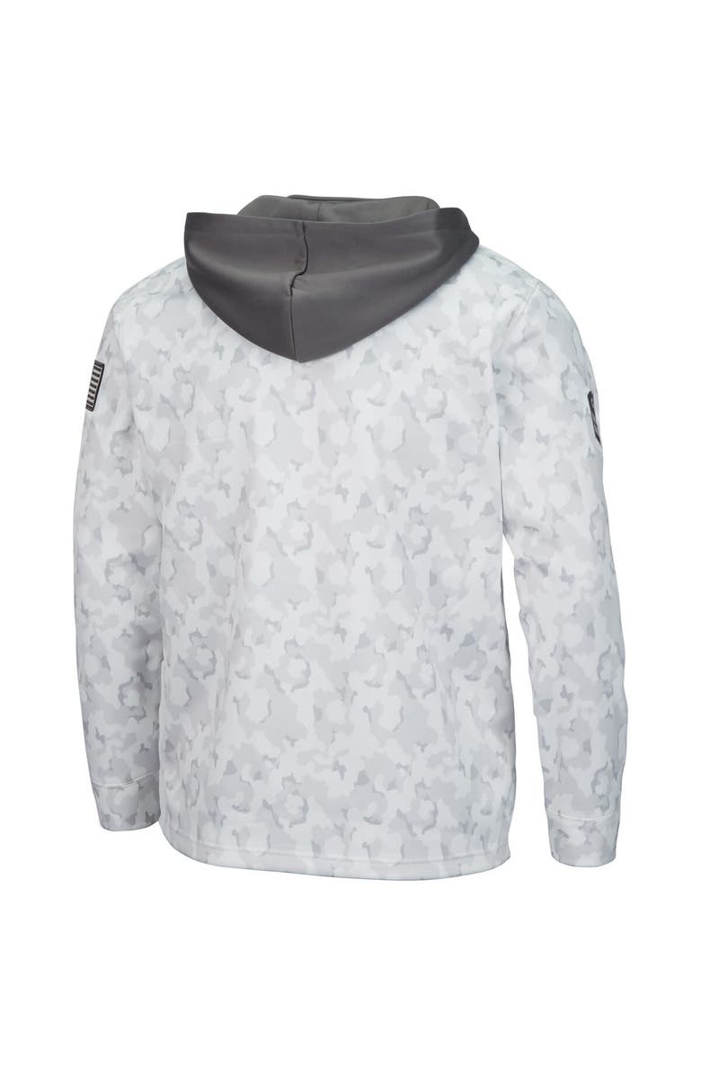 COLOSSEUM Men's Colosseum Arctic Camo Georgia Bulldogs OHT Military Appreciation Quarter-Zip Hoodie, Alternate, color, Arctic Camo