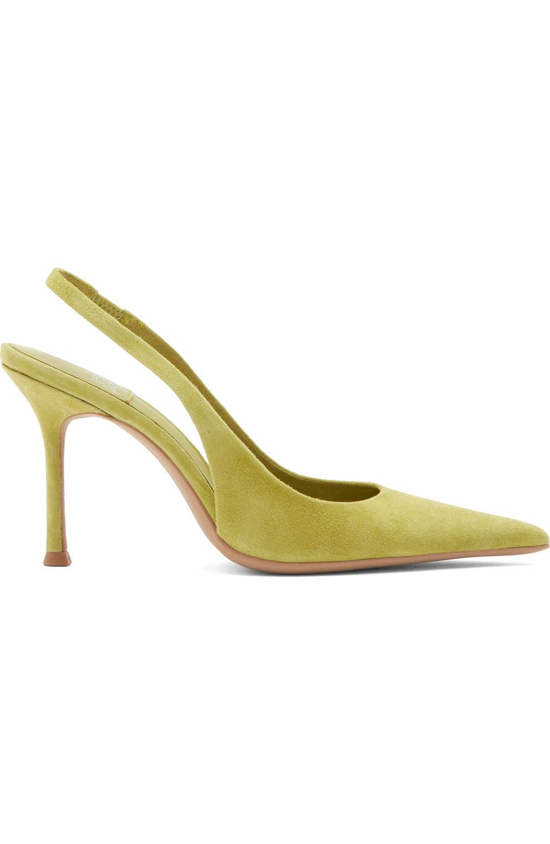 Jeffrey Campbell Fusion Slingback Pump, Alternate, color, Chartreuse Suede