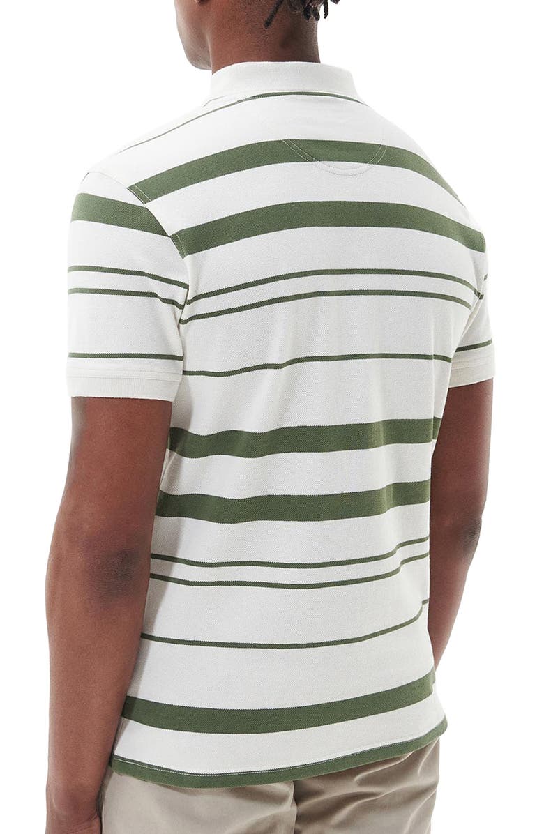 Barbour Halden Stripe Cotton Piqué Polo, Alternate, color,