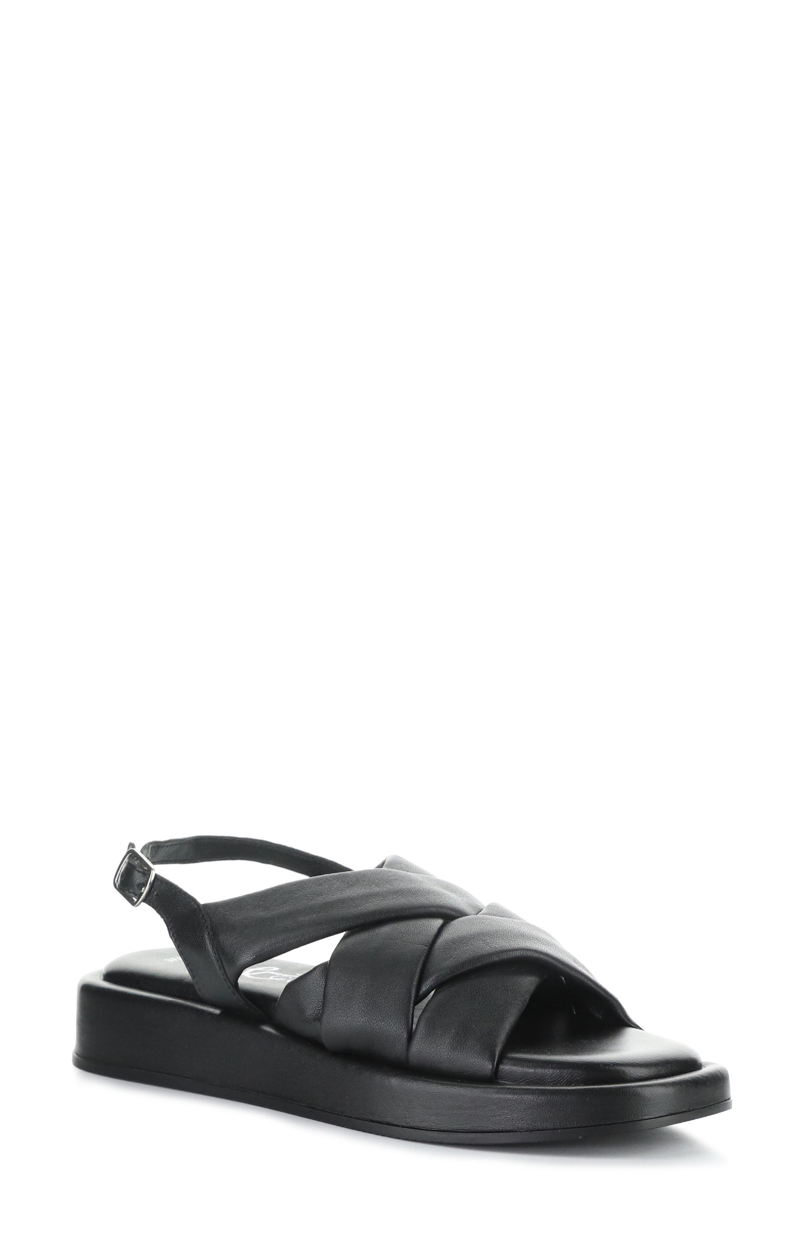 Bos. & Co. Brixin Slingback Platform Wedge Sandal, Main, color, Black