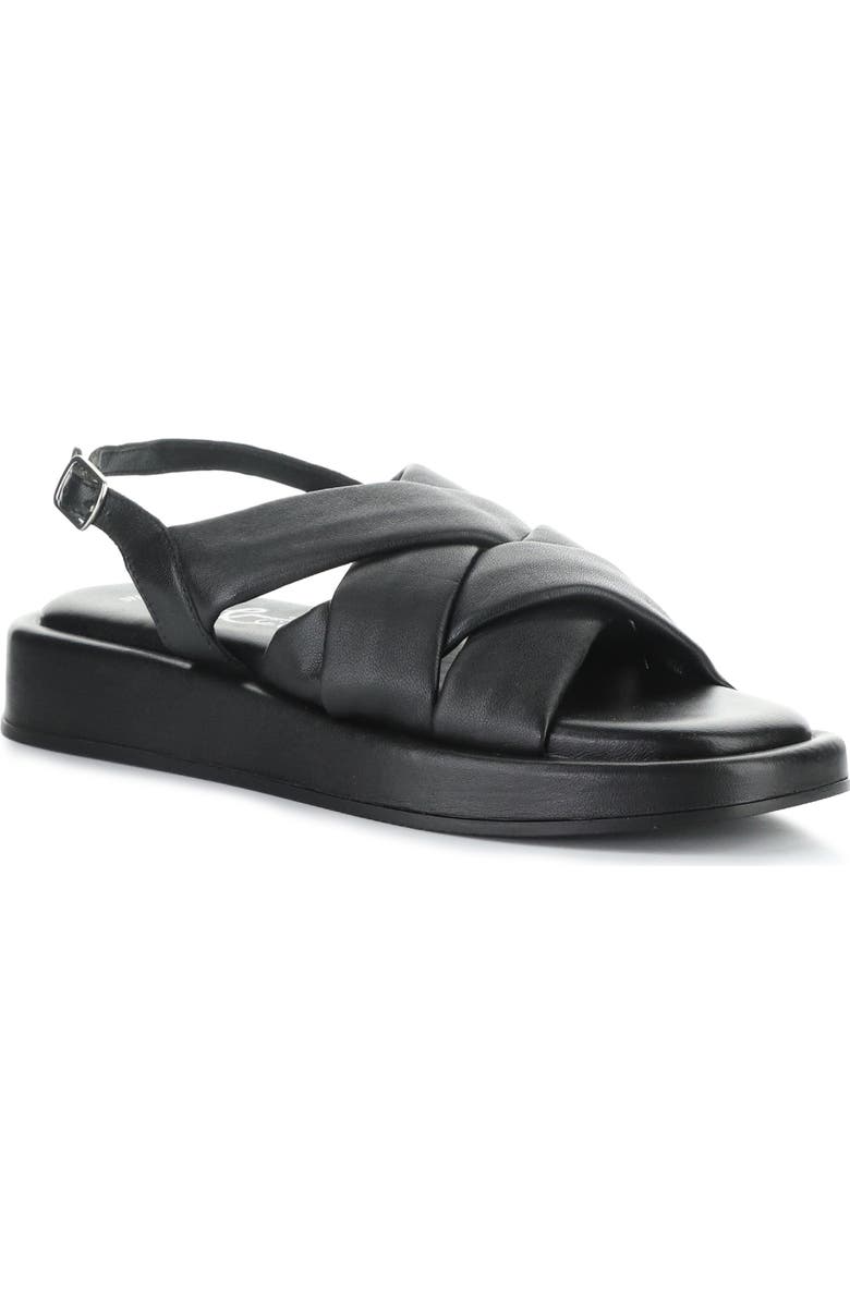 Bos. & Co. Brixin Slingback Platform Wedge Sandal, Main, color, Black