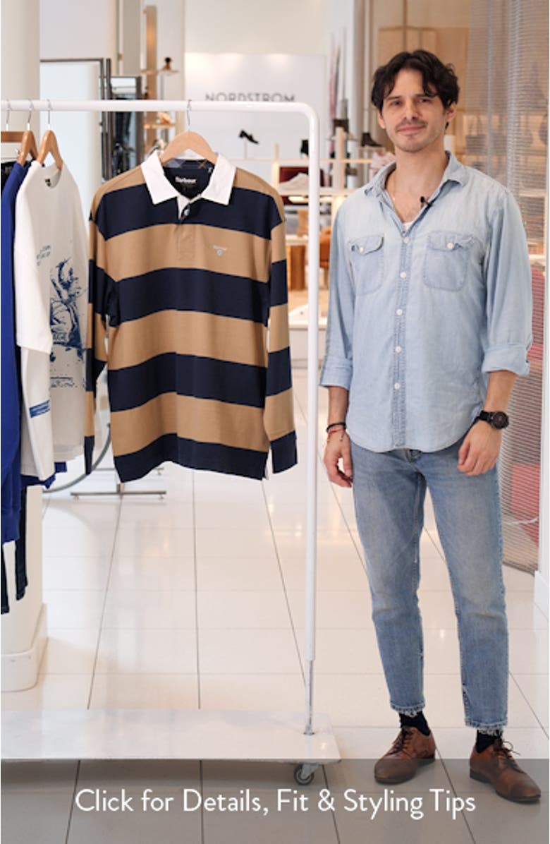 Broome Stripe Cotton Rugby Shirt, sales video thumbnail