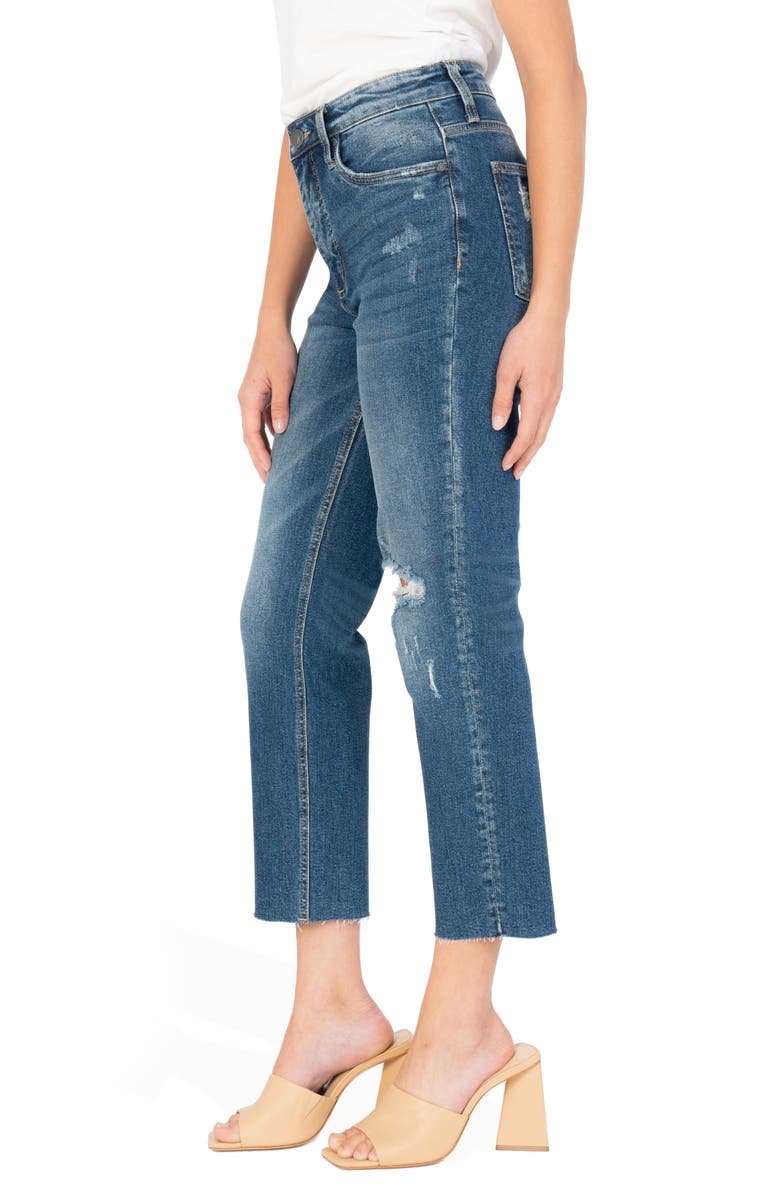 KUT from the Kloth Rachael Ripped High Waist Raw Hem Mom Jeans, Alternate, color, 