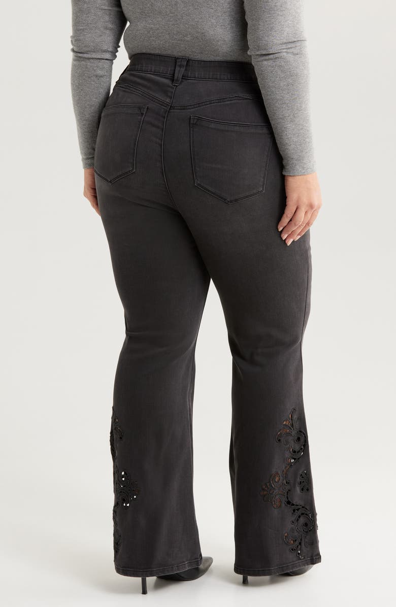 Wit & Wisdom 'Ab'Solution Out There High Waist Flare Leg Jeans, Alternate, color, Washed Black
