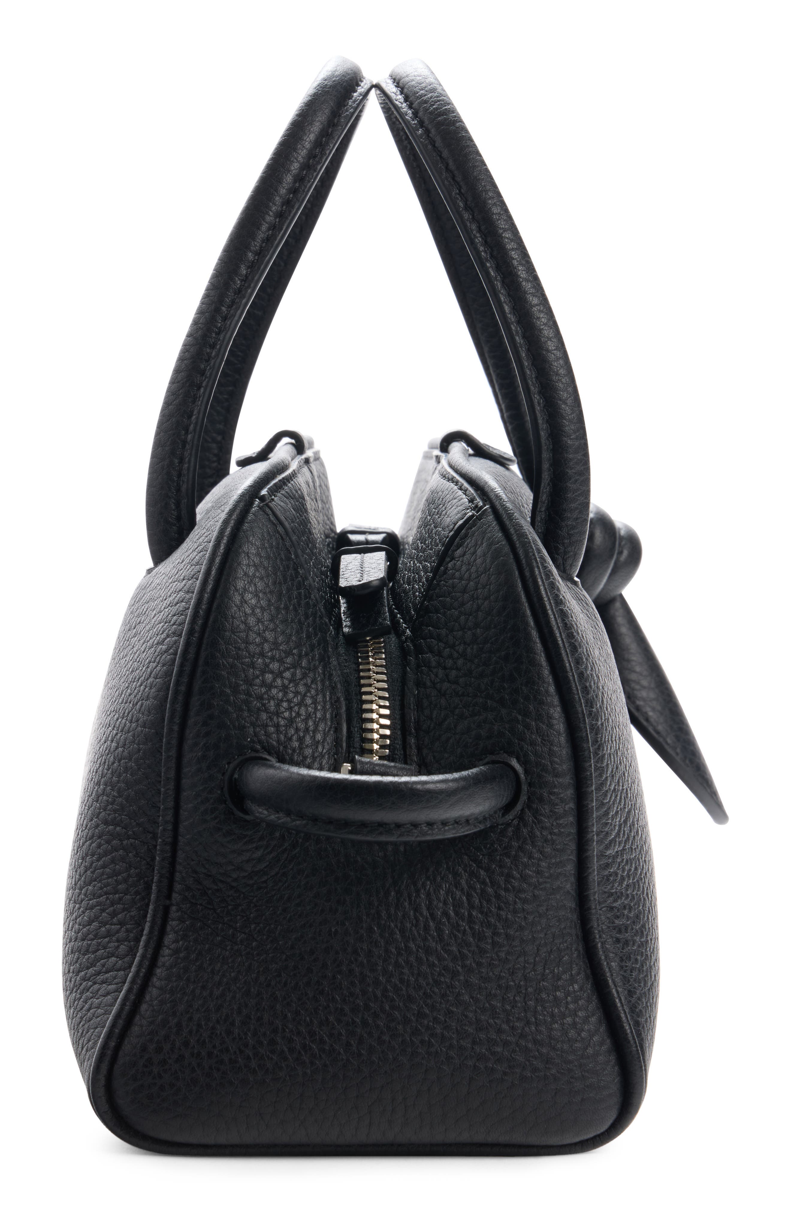 Jacquemus Le Petit Turismo Leather Bowling Bag, Alternate, color, Black 990