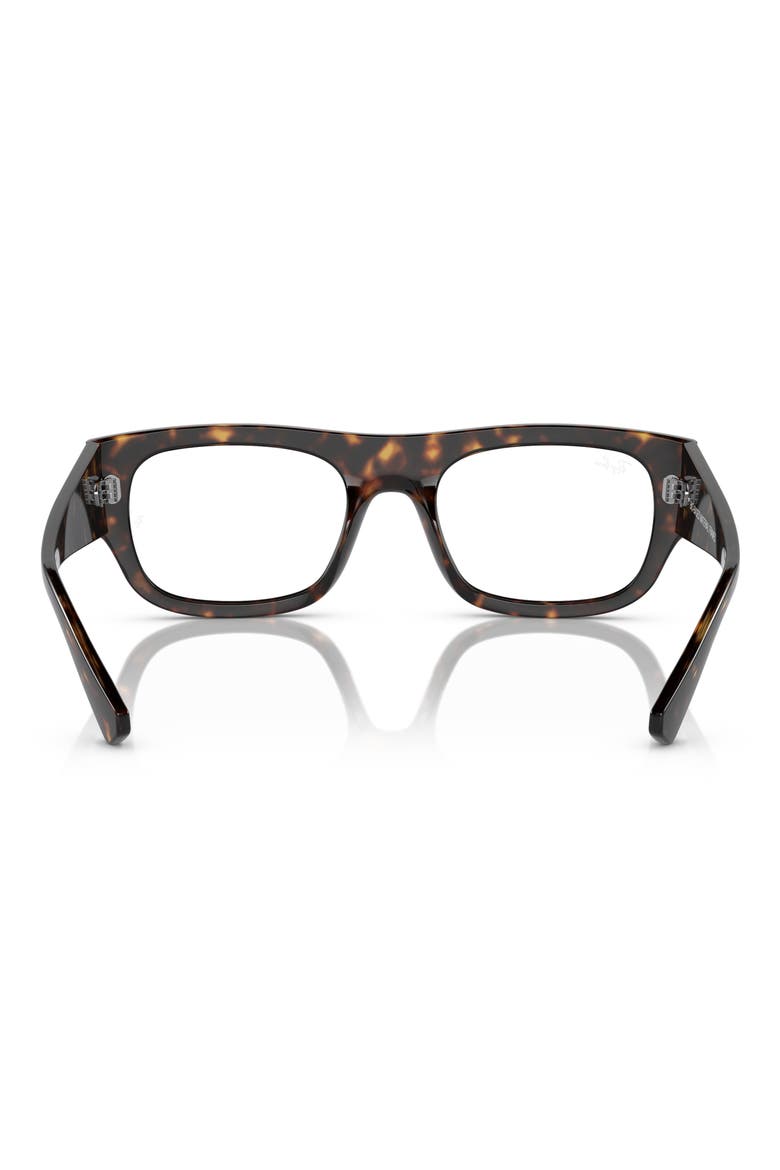 RX7218 52mm Rectangle Optical Glasses, Alternate, color, HAVANA