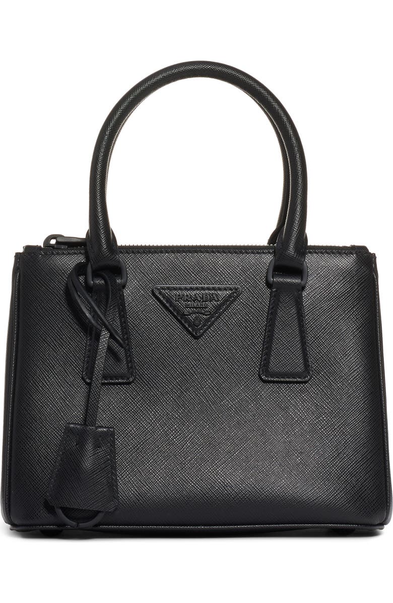 Prada Mini Galleria Saffiano Leather Satchel, Main, color,