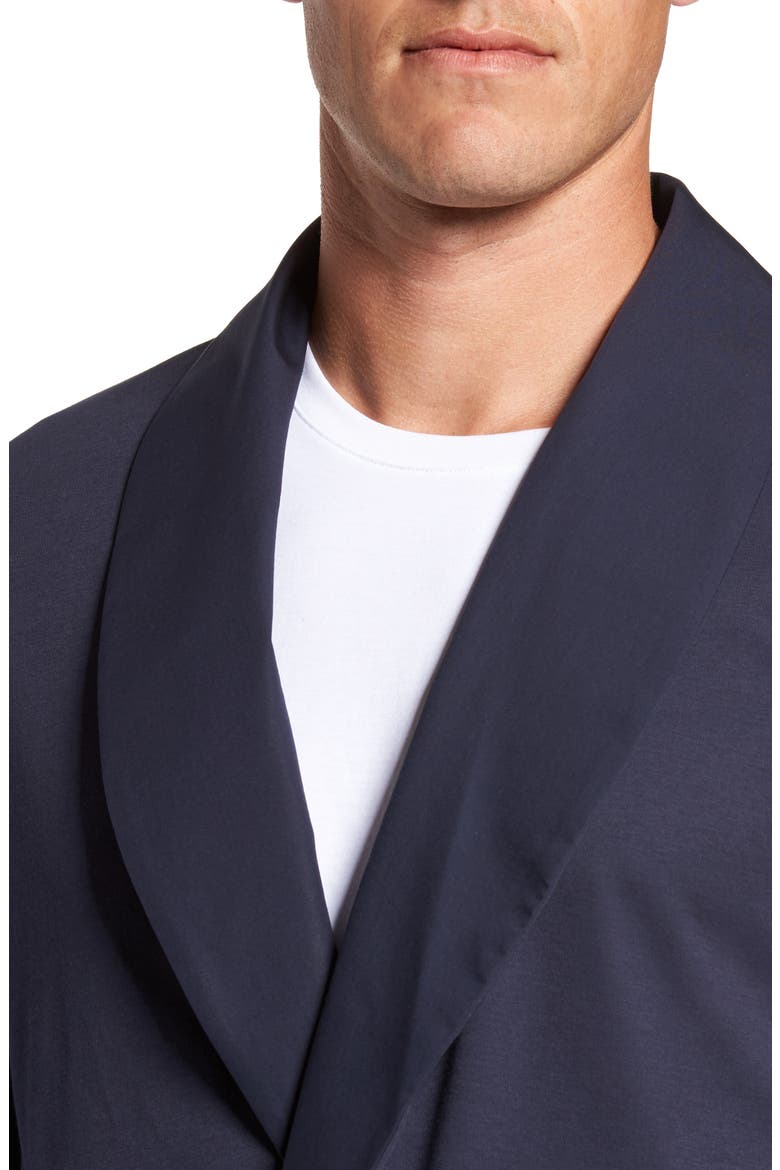Night and Day Cotton Shawl Collar Robe, Alternate, color, BLACK IRIS
