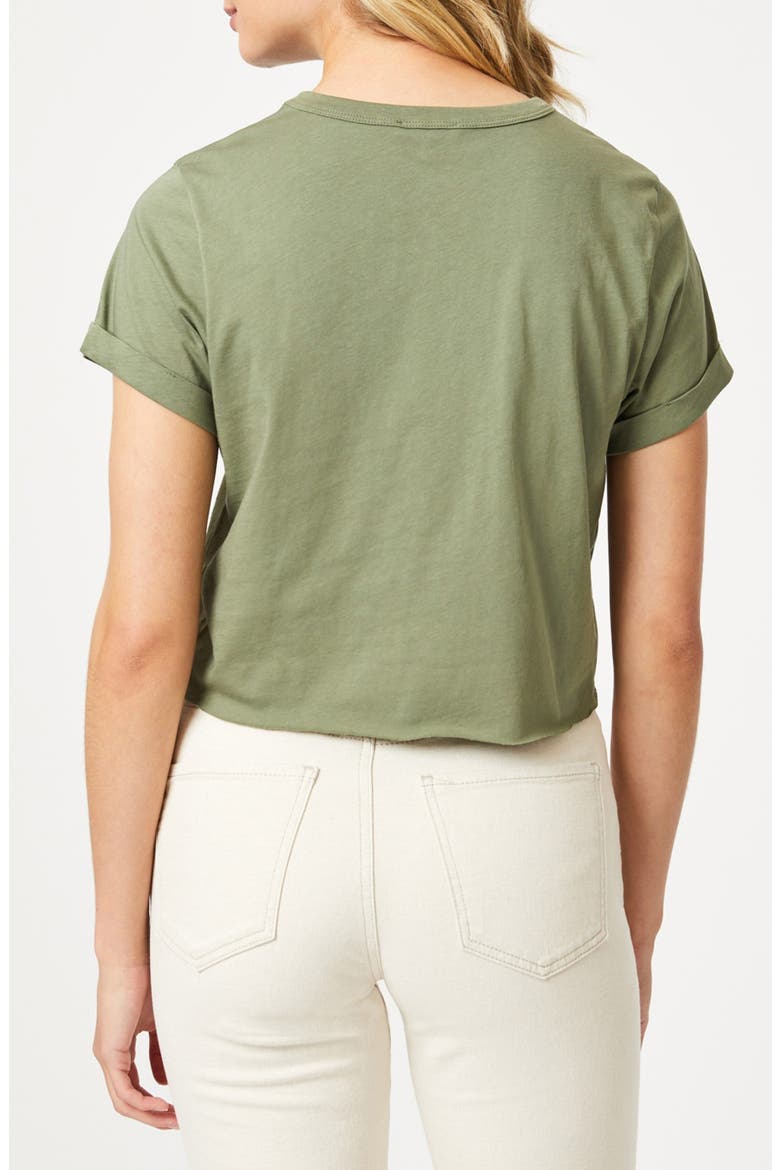 Raw Hem Crop T-Shirt, Alternate, color, DEEP LICHEN GREEN