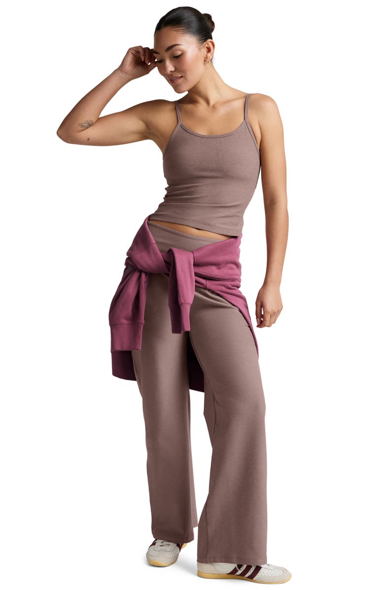 Beyond Yoga Spacedye Forever Waist Length Camisole, Alternate, color, Rosey Taupe Heather