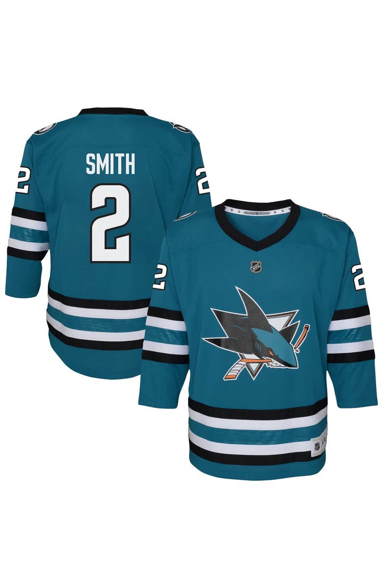 Outerstuff Youth Will Smith Teal San Jose Sharks Home Replica Player Jersey, Main, color, 
