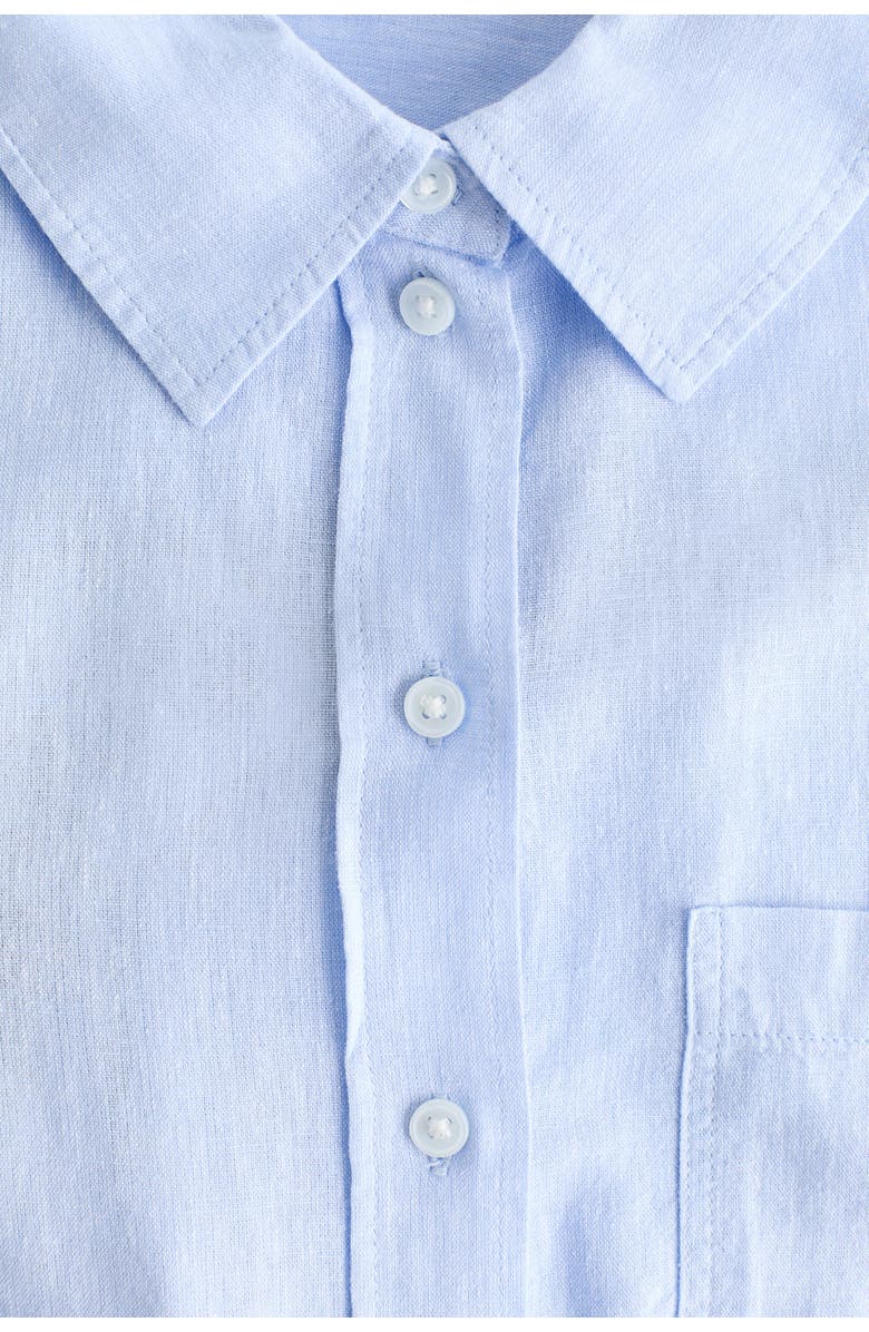 H&M Linen-blend Shirt, Alternate, color, Light Blue