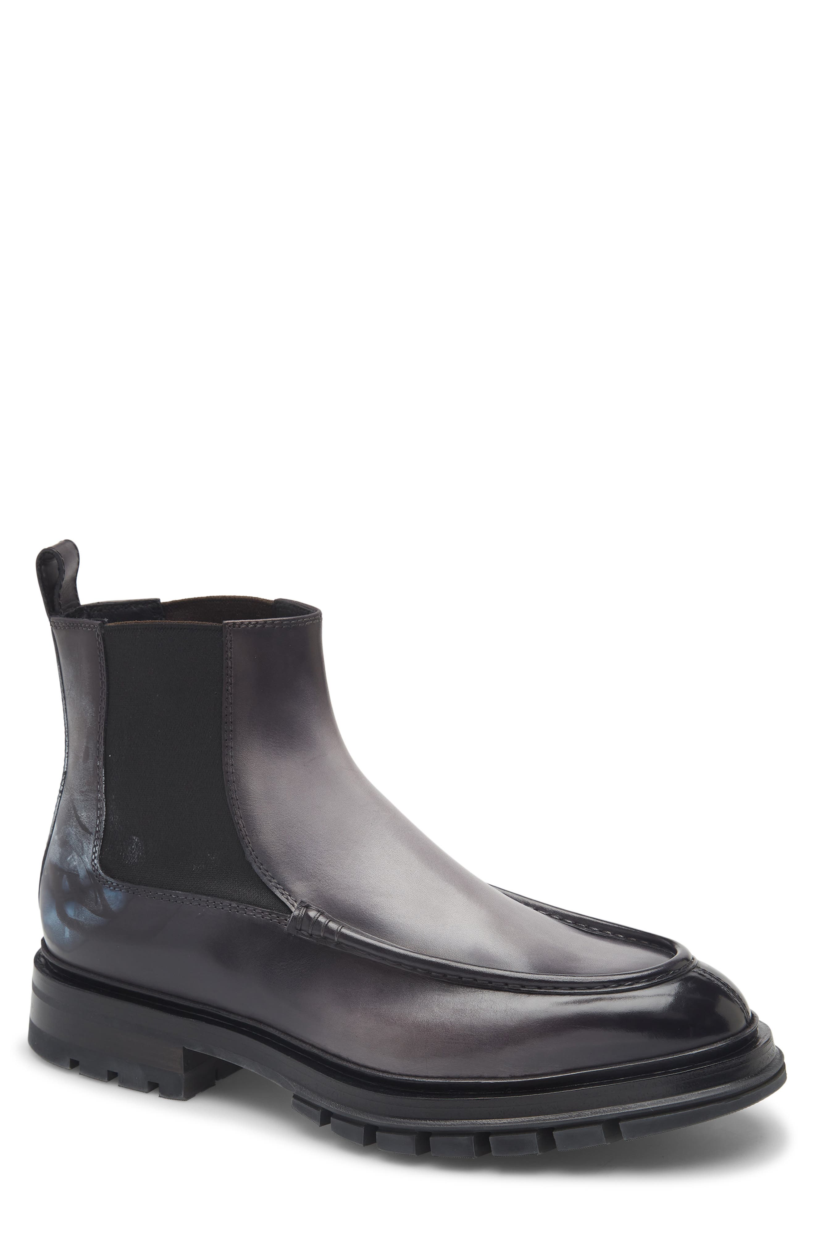 Santoni Chelsea Boot, Main, color, Grey