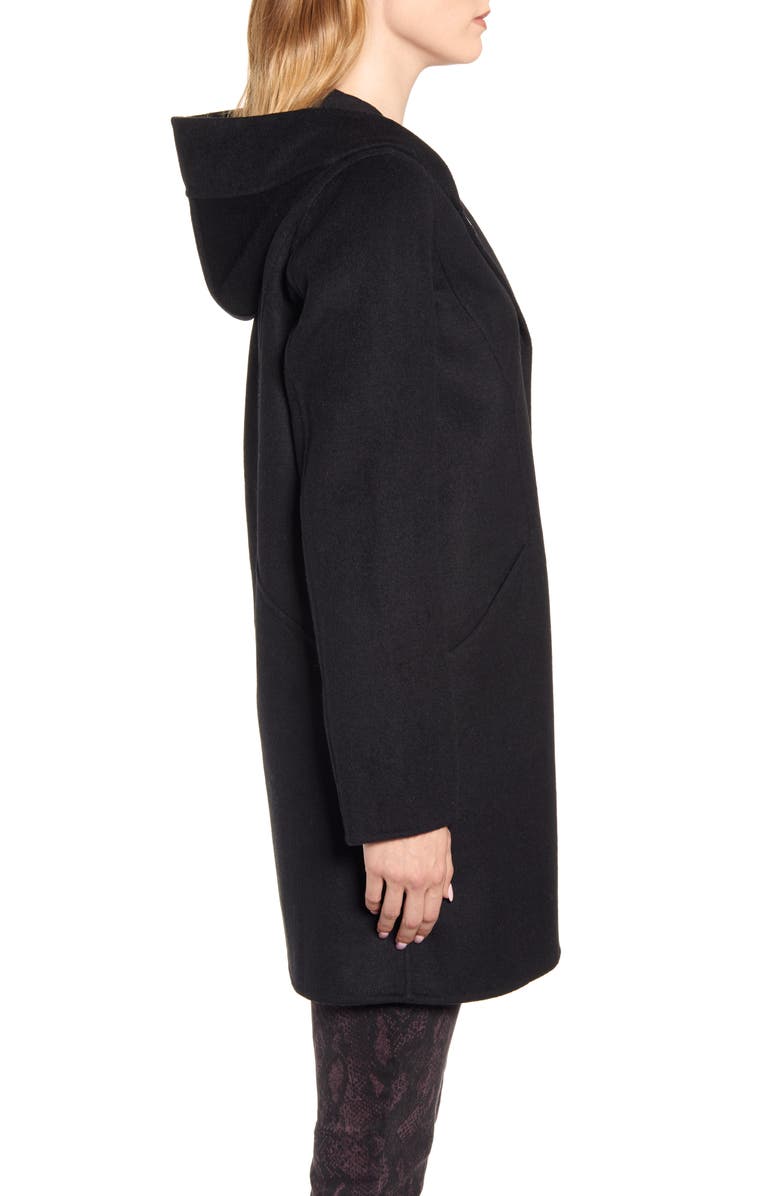 Kenneth Cole New York Wool Blend Hooded Duffle Coat, Alternate, color,