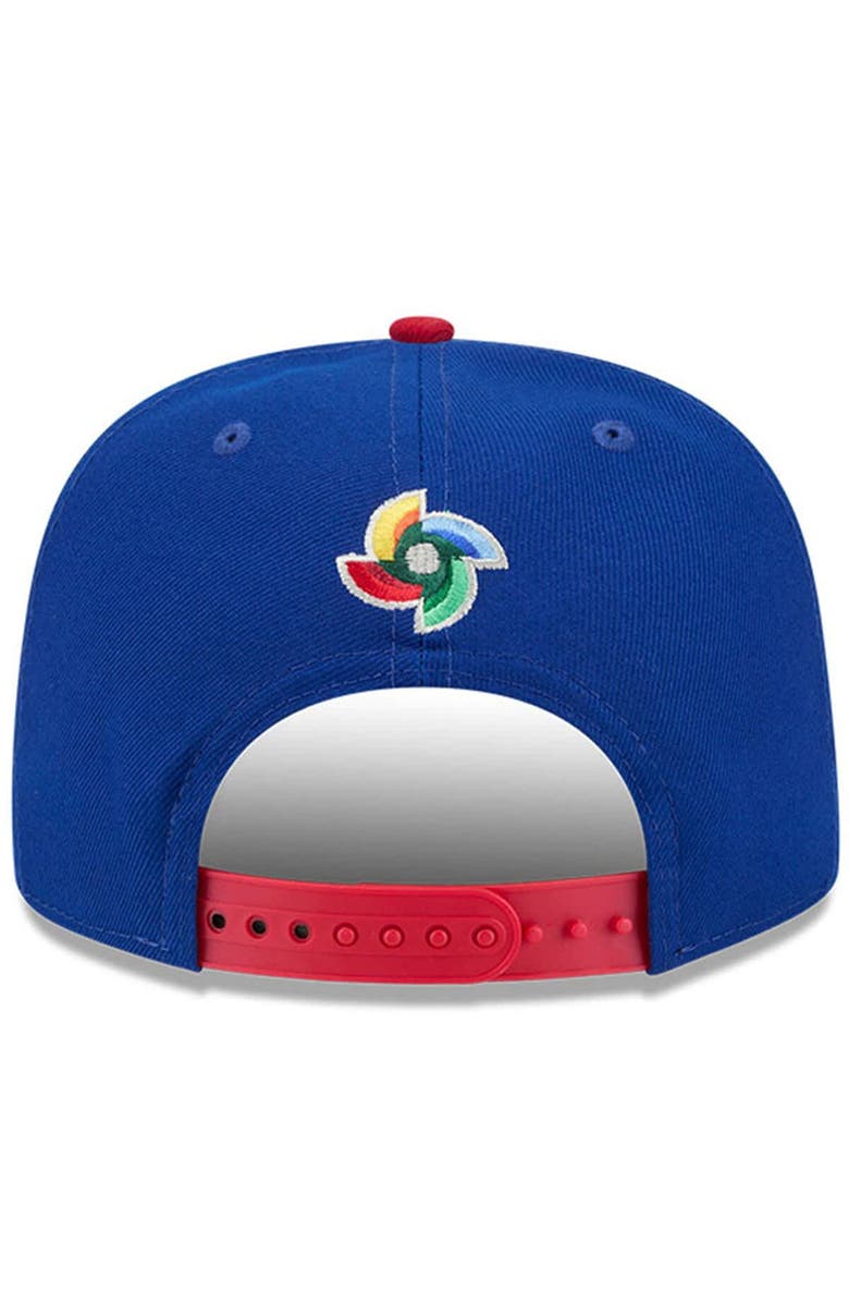New Era Men's New Era  Blue/Red Puerto Rico Baseball 2026 World Baseball Classic 9FIFTY A-Frame Snapback Hat, Alternate, color, Blue